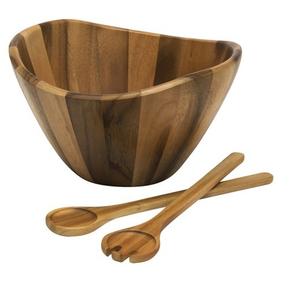 Inicio Hoteles y restaurantes usan Pasta de madera de acacia Nuevo elegante Cuenco de madera Cuenco para servir frutas Cuencos de comida de diseño estándar - Product Image 4