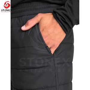 Pantalones cortos de cintura media con cordón alto para hombre OEM lavado ácido desteñido al sol con estampado abullonado patrón sólido-pantalones cortos con estampado desteñido al sol para hombre - Product Image 5