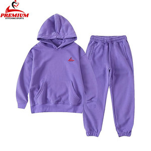 Venta al por mayor Sweat Jogger Suits Hoodies 100% algodón Slim Fit Winter Men Streetwear Sweatsuit Stacked Chándales - Product Image 6