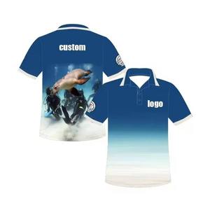 เสื้อฮู้ดตกปลาโพลีเอสเตอร์แห้งเร็ว พิมพ์ลายแบบซับลิเมชั่นตามสั่ง MOQ ต่ำ ป้องกันแสงแดด UPF 50 - Product Image 4