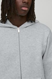 Top vente coton personnalisé décontracté couleur unie à manches longues à capuche hiver chaud fermeture éclair pull à capuche hommes à capuche - Product Image 3