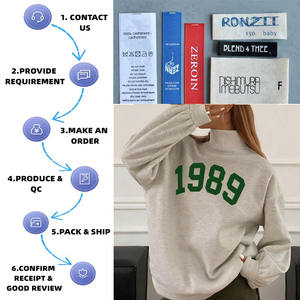 Jersey largo de invierno pesado personalizado, sudadera de gran tamaño con cuello simulado Reversible con tela de secado rápido ecológica - Product Image 2