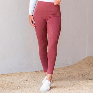 Mallas para montar a caballo, mallas, pantalones, pantalones ecuestres para mujer, cintura alta, agarre completo, mallas de nailon de poliéster de secado rápido de silicona - Product Image 5