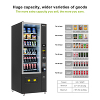 Máquina Expendedora TCN en EE. UU., Envío en 3 Días, Tienda Autoservicio 24 Horas, Bebidas, Snacks y Refrescos, con Pago en Efectivo, Monedas y Tarjeta para Negocios