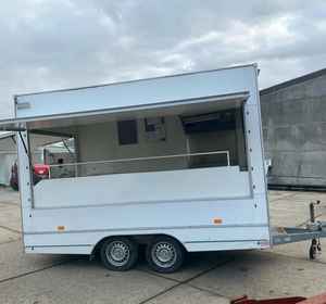 Camion de cuisine mobile Niewiadow B3500 le plus vendu, remorque de cuisine mobile 220V avec étagères en acier inoxydable et cadre galvanisé - Product Image 1