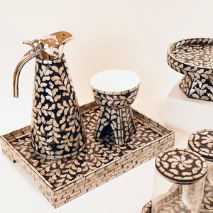 Cuenco de nácar natural hecho a mano con soporte de exhibición de pastel moderno precio al por mayor de Vietnam - Product Image 4