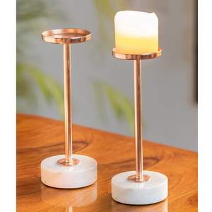 เชิงเทียนหินอ่อนสำหรับตกแต่งบ้านที่ยอดเยี่ยมเชิงเทียนหินอ่อนสีขาวขายส่ง - Product Image 3