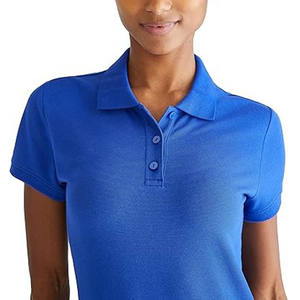 T-shirt polo pour femmes personnalisé motif uni tricoté respirant nouveau design décontracté style meilleur matériau - Product Image 2