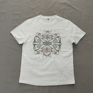 T-shirt blanc col rond pour femmes 100% coton DTG impression surdimensionné logo personnalisé t-shirt décontracté à manches courtes t-shirt pour les femmes - Product Image 6