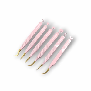 Meilleure poignée lite rose L botte et isolation couleur de peinture enduit extension de cils pince à épiler conception de cils en acier durable - Product Image 5