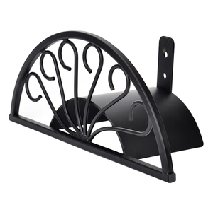 Support de tuyau décoratif mural en métal de qualité supérieure de couleur noire pour le jardin et la pelouse Support de tuyau mural de conception unique - Product Image 5