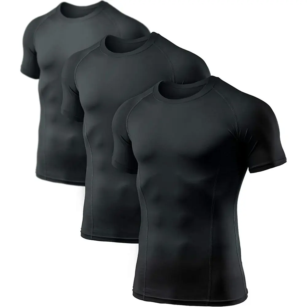 Bodybuilding T-shirt Men's Compression Shirt Running Compression Top Mens Active Wear Shirt Custom Workout Clothes for Men
