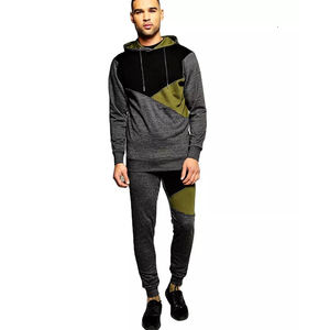 Logo personnalisé pour hommes, sweats à capuche avec fermeture éclair, survêtements de jogging, survêtement d'hiver solide en polaire technique en polyester, vêtements de sport deux pièces imprimés - Product Image 1