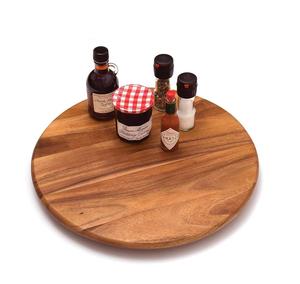 Round Wood Lazy Susan Cabinet Organizer High Selling Home Kitchen Ware Wood Lazy Susan <b>Chess</b> Serving Tray Handmade Manufacturer - Product Image 3
