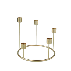 Porte-bougie en fil de fer avec poignée couleur noir mat centres de table et décorations de table en vrac faits à la main - Product Image 5