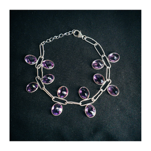 Pulseras de Plata de Ley 925, Hermosa Pulsera de Cadena Ajustable para Mujer, Joyería de Moda para Ocasiones Especiales - Product Image 1