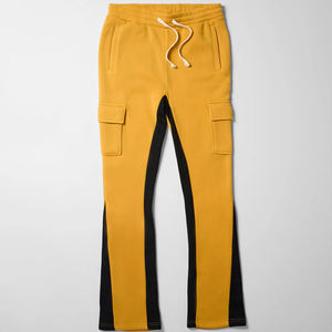 Pantalons de survêtement à jambe droite en éponge française pour hommes pantalons de survêtement pour hommes pantalons de survêtement délavés avec logo personnalisé - Product Image 1
