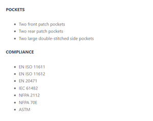 Uniforme de travail Combinaisons FR Vêtements résistants aux flammes Vêtements de travail Costume FRC - Product Image 5