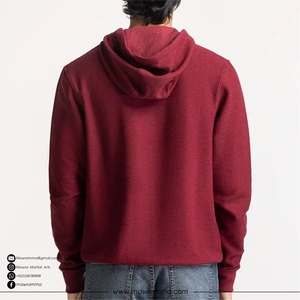 Sweat à capuche premium d'hiver surdimensionné et épais en molleton 100% coton, teinture unie, couleurs personnalisées, broderie, sérigraphie, poche - Product Image 5