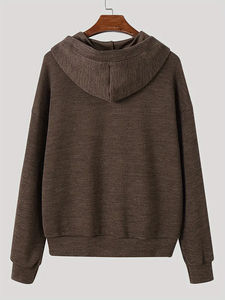 Vente en gros Sweat à capuche surdimensionné en molleton 100% coton pour hommes Pull personnalisé à manches longues décontracté Zip Plain Dyed Winter Wear Basics Cotton - Product Image 2