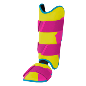Protège-tibias de baseball en cuir de couleur vive, protection professionnelle, légers et réglables pour les sports de balle, la pratique, les matchs et les événements - Product Image 4