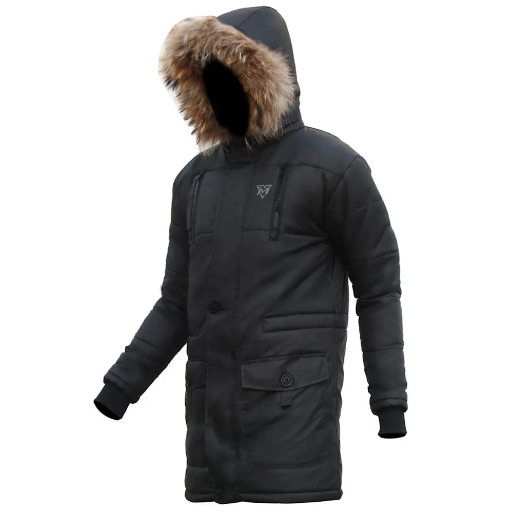 Custom Logo Winter Women Long Coat Hooded Warm Thick Black Down Parka Jacket For Women long coat for women in black