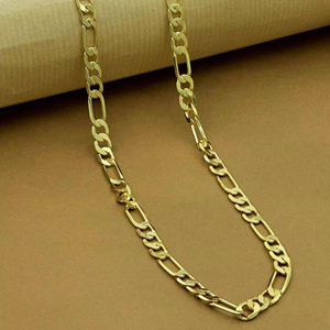 Venta al por mayor 14K 18K 24K Micro Gold Plated Figaro Chain, Modern Chain Design, Figaro Style Chain, Fashion Chain, Brass Gold Chain. - Product Image 1