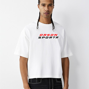 เสื้อยืดผู้ชายผ้าฝ้าย100% แขนครึ่งพิมพ์โลโก้แบบกำหนดเอง - Product Image 5