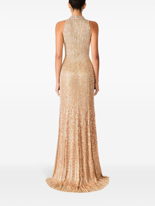 2025เดรสงานปาร์ตี้ผ้าชีฟองแขนยาวประดับลูกปัดงานแฮนด์เมดสำหรับผู้หญิงคอลเลคชั่นโรงงานกันลื่น - Product Image 5