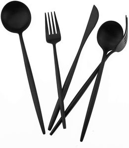 Juego de cubiertos de acero inoxidable martillado, elegante, cuchillo, cuchara, tenedor, para el hogar, cocina, restaurante, vajilla, decoración para bodas y eventos 2025 - Product Image 1