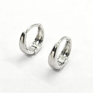 Wholesale Factory Price <b>Silver</b> Plated 925 Sterling <b>Silver</b> 14mm Classic Women's Anniversary <b>Huggie</b> Hoop Earrings - Product Image 5