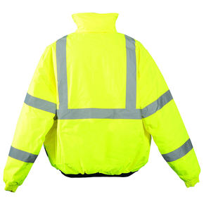 Hi Vis เสื้อแจ็กเก็ตสีเหลืองสะท้อนแสง,เสื้อแจ็กเก็ตเพื่อความปลอดภัยแบบมีซิปปิดเพื่อความปลอดภัยขายส่งโลโก้ได้ตามต้องการ - Product Image 2