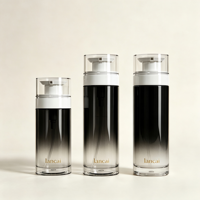 Bouteille cosmétique de luxe avec bouton-poussoir intégré et paille, en plastique sans BPA, anti-fuite, avec couvercle à paille à pression, pour huiles de luxe