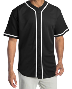 Camiseta de béisbol con botones sólidos para hombre, uniforme liso, camiseta de equipo con diseño sublimado - Product Image 2