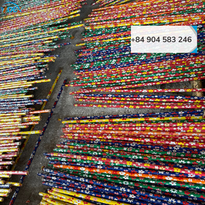 PVC cubierto de flores vietnamitas para palo de escoba de madera palos de escoba fregona de eucalipto de madera - Product Image 3