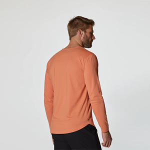 OEM personalizado hombres Henley suave y cómoda camisa manga larga para ropa casual 100% algodón Henley camisetas - Product Image 4