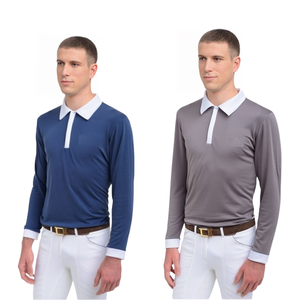 Camisas de Polo Ecuestres de Manga Larga para Competición 2025, Capas Base Ecuestres, Tops Elásticos, Camisa de Equitación para Mujer, Camisa de Exhibición - Product Image 4