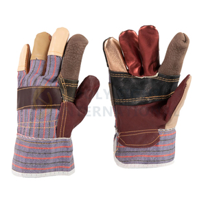 Pakistan-made EN420 EN388 Certified Quality Working Gloves Cut Resistant Multi-LEATHER Pieces Cotton Lining XL Size - Product Image 1