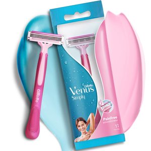 Gillette Venus para vello púbico y piel, mango de maquinilla de afeitar para mujer + 6 recambios de cuchillas - Product Image 1