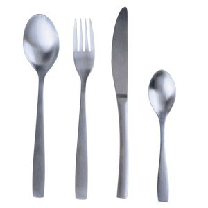 Set di posate Manhattan Sibilla da 24 pezzi in acciaio inossidabile satinato argento - Product Image 1
