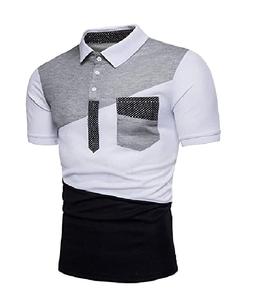 Camisetas de manga corta elegantes informales para hombre Polo de golf de lujo con logotipo bordado Fábrica al por mayor Tela de lujo impresa personalizada - Product Image 3