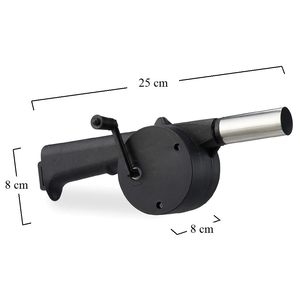 Resistente 25cm strumenti per Barbecue manuale-accendino per griglie legno carbone nero portatile soffiatore per Barbecue - Product Image 2