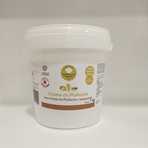Pistaches Toquees Crema de Pistacho Francesa Artesanal de Alta Calidad con trocitos 1KG Natural Sin Aceite de Palma Sin Aditivos - Product Image 1