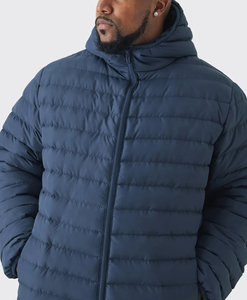 Premium Quality Fashionable Puffer <b>Jacket</b> Men's <b>Waterproof</b> Hooded Zipper Puffer <b>Jacket</b> Winter Casual Cotton <b>Padded</b> Coat 2026 - Product Image 3