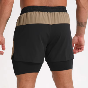 Personnalisé Séchage Rapide Double Couche Doublé Poche Gym Fitness Basketball Polyester Spandex Confort Hommes Shorts Fitness Gym Wear Shorts - Product Image 4