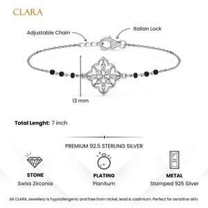 NOVAMART Fine Floral Pure Silver Mangalsutra Bracelet for a Special Gift to Your <b>Wife</b> Wholesale Export - Product Image 5