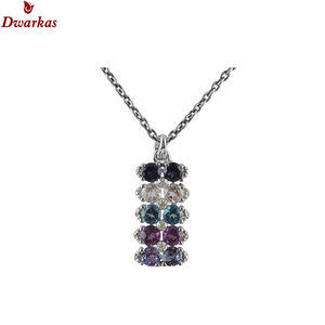 Vente en gros de pierres précieuses de couleur fines de haute qualité collier pendentif en argent sterling 925 améthyste multi-pierres précieuses - Product Image 4