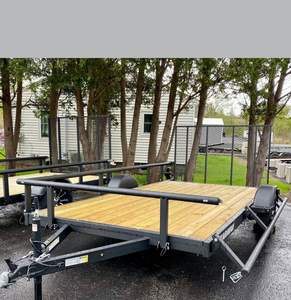 Remolque basculante hidráulico 5x8 de alta calidad con lados de 24 ", eje y frenos de 5.200 lb, construcción, uso de tractor agrícola con precio. - Product Image 4