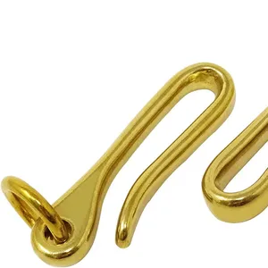 2 шт. латунные кольца для ключей с U-образным крючком, автомобильные брелоки, зажимы для ремня, карманный зажим, держатель с кольцом для мужчин и женщин CHMT001
