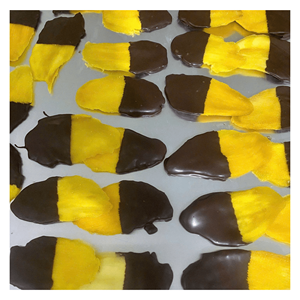 Dried Mango Coated In Chocolate made from selected mango fruit material for confectionery treats and gifting from Vietnam - Product Image 1
